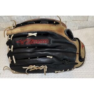 Mizuno GSW1400DRG Baseball Glove Black Tan Leather RHT Broken In Soft